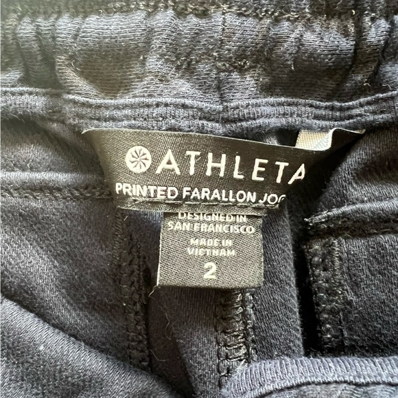 Athleta Farallon Jogger Pants Blue Stratum Camo Activewear Casual Women’s 2 - Picture 8 of 10